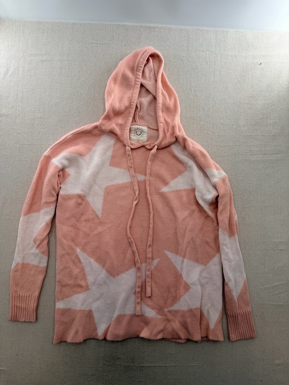 Fantastic Fawn Cozy Pink Star Hoodie Sweater - Women